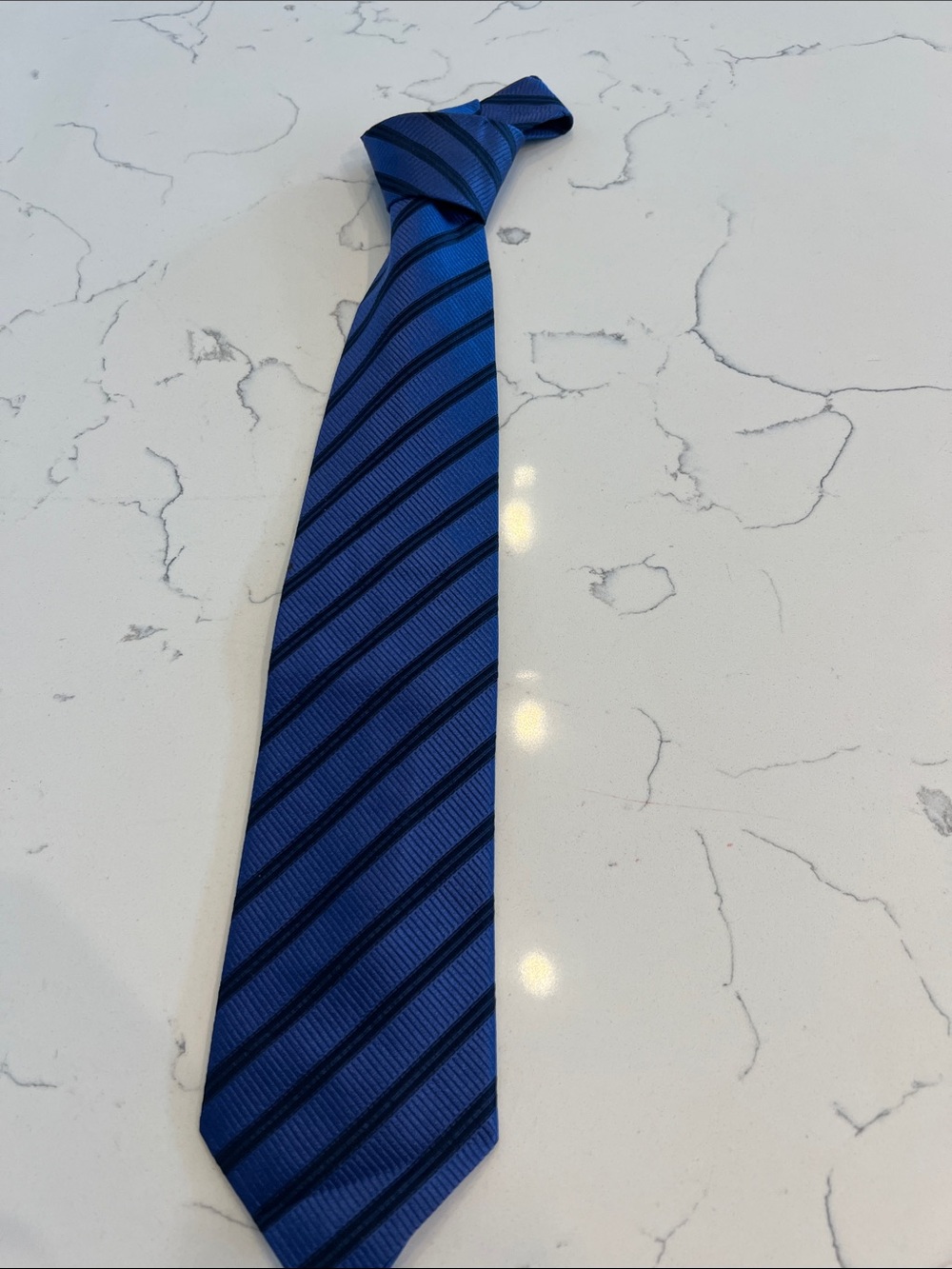 Classic Men's Blue Striped Tie Barney’s NY
